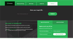Desktop Screenshot of api.thumbalizr.com